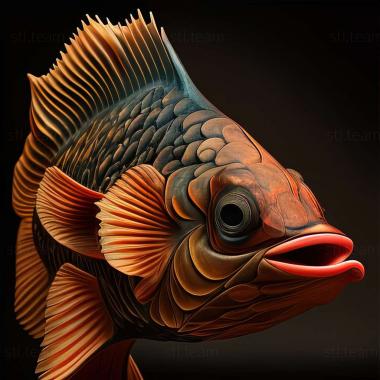 3D model Sumatran barbus fish (STL)